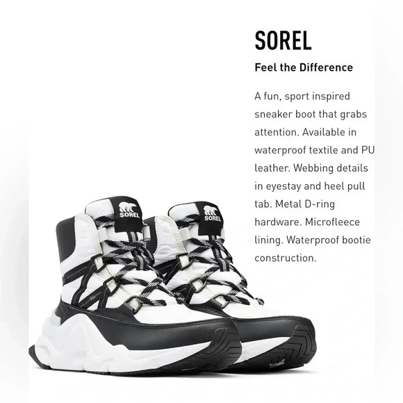 Sorel Women's Kinetic RNEGD Storm Boot Waterproof Textile & Leather Winter Boots - Picture 6 of 6